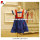 Party dress fireworks embroideried stocked dress red&navy